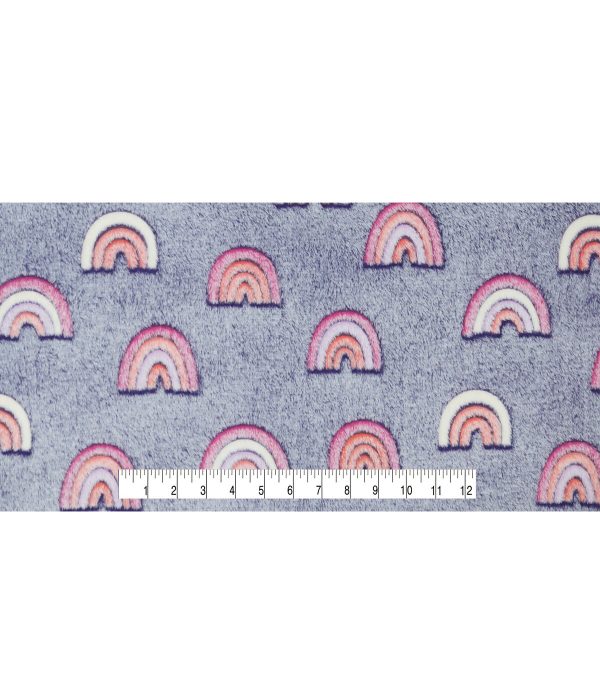 Sew Lush Rainbow Embossed Fleece Fabric - Image 4