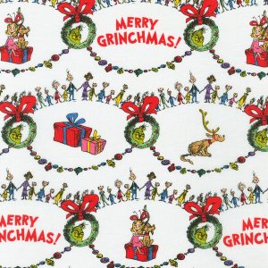 Grinch Whoville Christmas Cotton Fabric