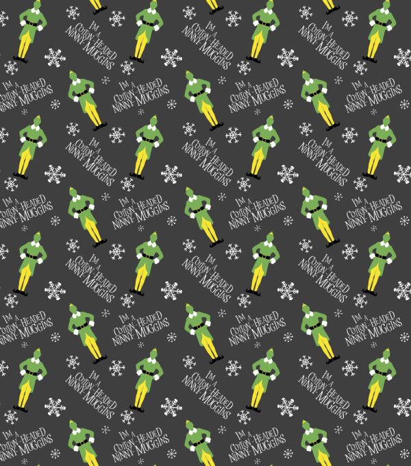 Elves   Snowflakes Christmas Cotton Fabric - Image 2
