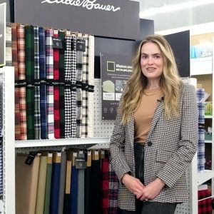 Eddie Bauer Black Gingham Check Yarn Dyed Cotton Fabric