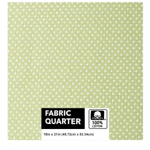 18 x 21 Pin Dots on Sage Cotton Fabric Quarter 1pc by Keepsake Calico