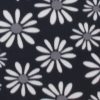 Daisies on Black Blizzard Fleece Fabric
