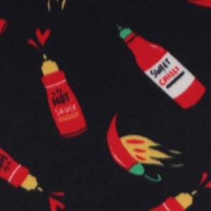 Hot Sauce Blizzard Prints Fleece Fabric