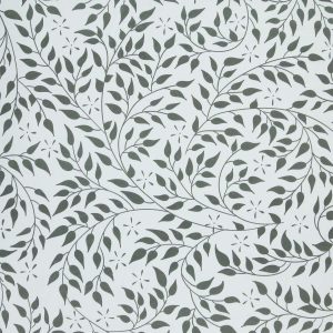 Leafy Vines on White Soft   Minky Fleece Fabric
