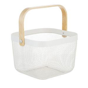 Simplify 10 x 9.5 Mesh Tote With Bamboo Handle