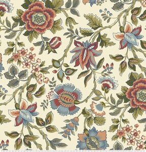 Floral on Yellow Premium Cotton Fabric
