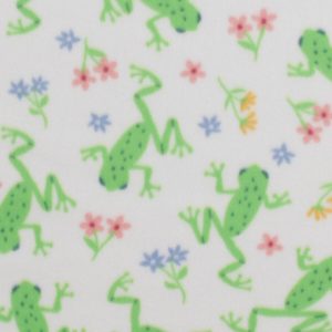 Jumping Frogs Blizzard Prints Fleece Fabric