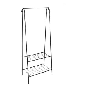 Organize It All 59 Garment Rack With 2 Tier Shelving