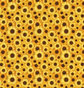 Fabric Traditions Packed Sunflowers Cotton Fabric by Keepsake Calico