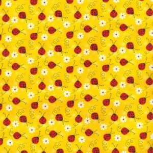 Fabric Traditions Novelty Cotton Fabric Ladybug with Daisy