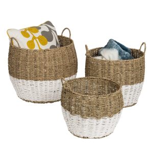 Honey Can Do 16 Seagrass Round Nesting Baskets 3ct
