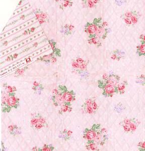 Fabric Traditions Pink Feminine Floral Double Face Quilted Cotton Fabric