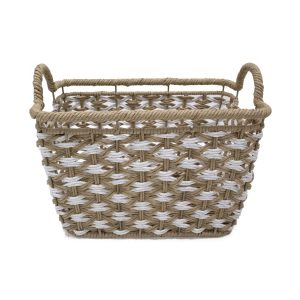 15 x 9 Paper Woven Basket With Handles by Place   Time