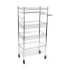 Organize It All 47 Silver 4 Tier Rolling Utility Cart With Baskets