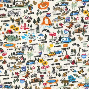 Fabric Traditions Novelty Cotton Fabric States
