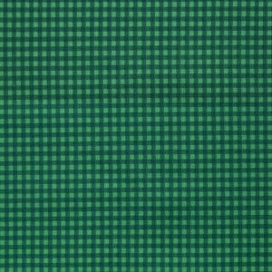 Dark Green Gingham Cotton Fabric by Keepsake Calico