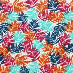 Super Snuggle Graphic Multi Leaves Flannel Fabric