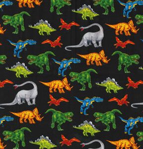 Fabric Traditions Dinosaurs Black Novelty Cotton Fabric