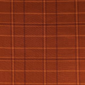 Orange Plaid Cotton Fabric