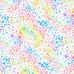 Fabric Traditions Pastel Stars Glitter Cotton Fabric by Keepsake Calico