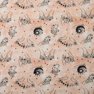 Mystical Rose Gold Novelty Metallic Cotton Fabric