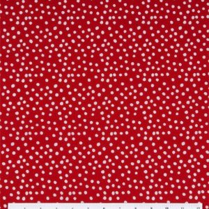 Irregular Dots on Red Quilt Cotton Fabric by Keepsake Calico