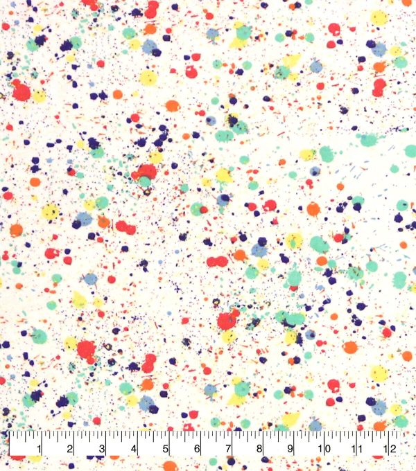 Paint Splatter Super Snuggle Flannel Fabric - Image 2