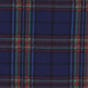 Navy Tartan Plaid Blizzard Fleece Fabric