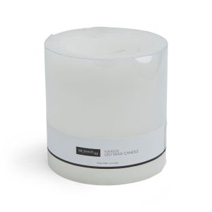 6 x 6 LEDWhite Smooth Wax Pillar Candle by Hudson 43