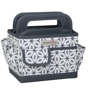 Everything Mary 8 Gray   White Geometric Collapsible Craft Caddy