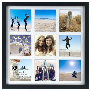 Malden 4 x 4 Black 9 Photo Collage Frame