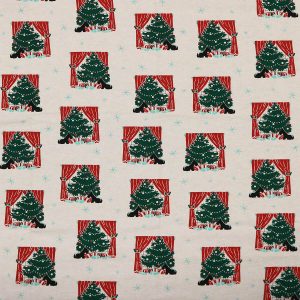 Trees on Brown Super Snuggle Christmas Flannel Fabric