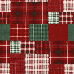 Red   Green Plaid Patchwork Super Snuggle Christmas Flannel Fabric - 1