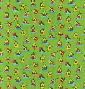 Fabric Traditions Avocado Yoga Novelty Cotton Fabric