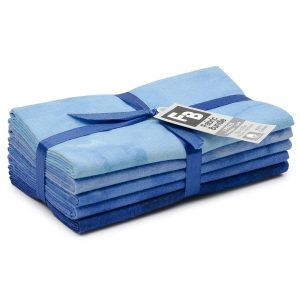 18 x 21 Blue Textured Cotton Fabric Quarters 5ct by Keepsake Calico