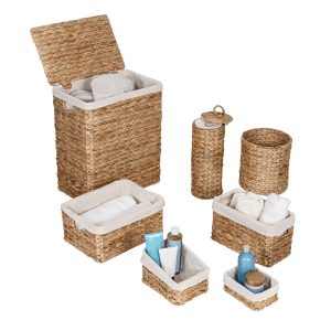 Honey Can Do 18.5 x 22 Natural Water Hyacinth Storage Baskets 7ct