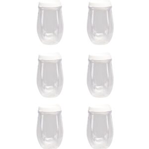 Plastic Wine Tumblers 6 pk   Clear
