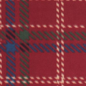 Maroon Dotted Plaid Blizzard Fleece Fabric