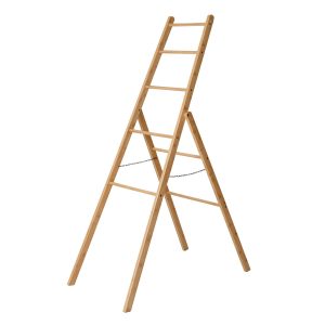 Honey Can Do 20.5 x 63 Natural Bamboo Folding Ladder Rack - 1