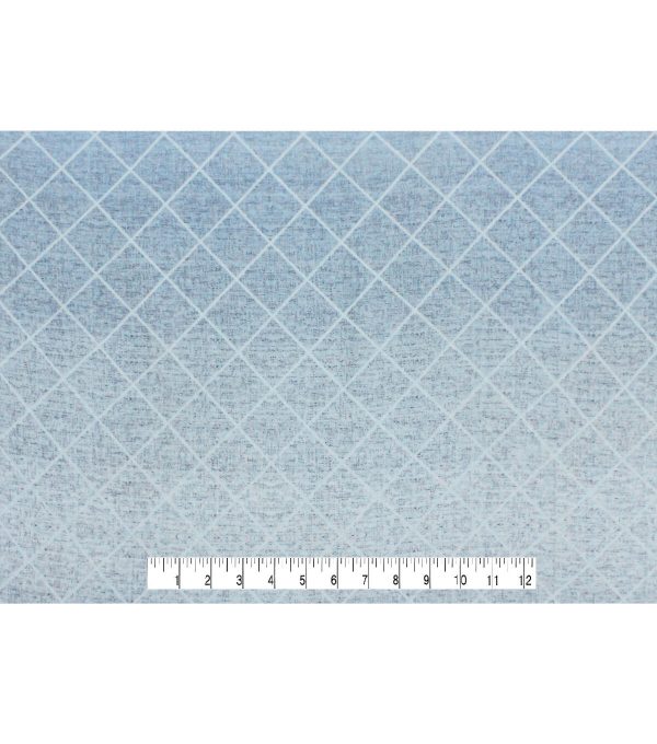 Grid Blue Super Snuggle Flannel Fabric - Image 4