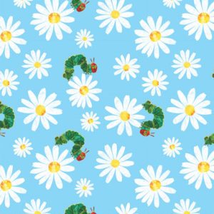 Eric Carle Caterpillar Daisies Cotton Fabric