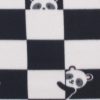 Black   White Checkerboard With Pandas Blizzard Fleece Fabric