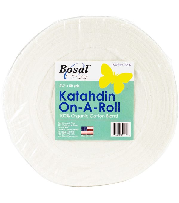 Bosal Katahdin On A Roll 100% Organic Cotton Batting 2.25 x50yd