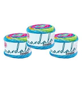Lion Brand Mandala Ombre Worsted Acrylic Yarn 3 Bundle