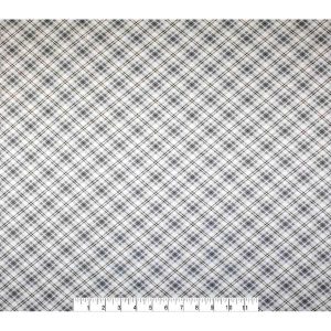 Gray Bias Plaid Super Snuggle Flannel Fabric