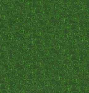 Fabric Traditions Swirls on Green Cotton Fabric by Keepsake Calico