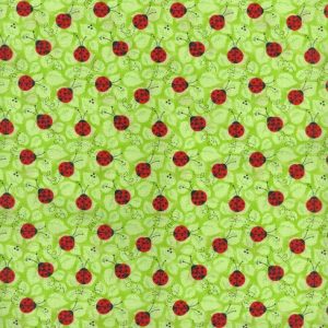 Fabric Traditions Novelty Cotton Fabric Ladybug On Leaf