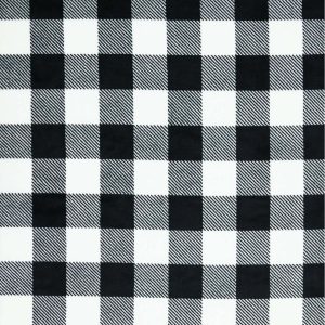 Black   White Buffalo Plaid Sew Lush Fleece Fabric