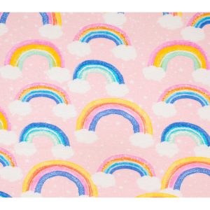 Rainbows Pastel Super Snuggle Flannel Fabric