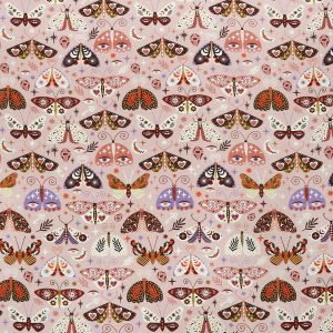 Intricate Butterflies Pink Super Snuggle Flannel Fabric